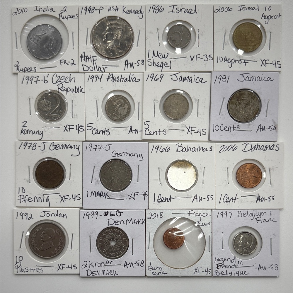 lot of 16 assorted international World Coin Collection Set